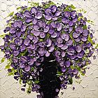 Purple Floral by Unknown Artist